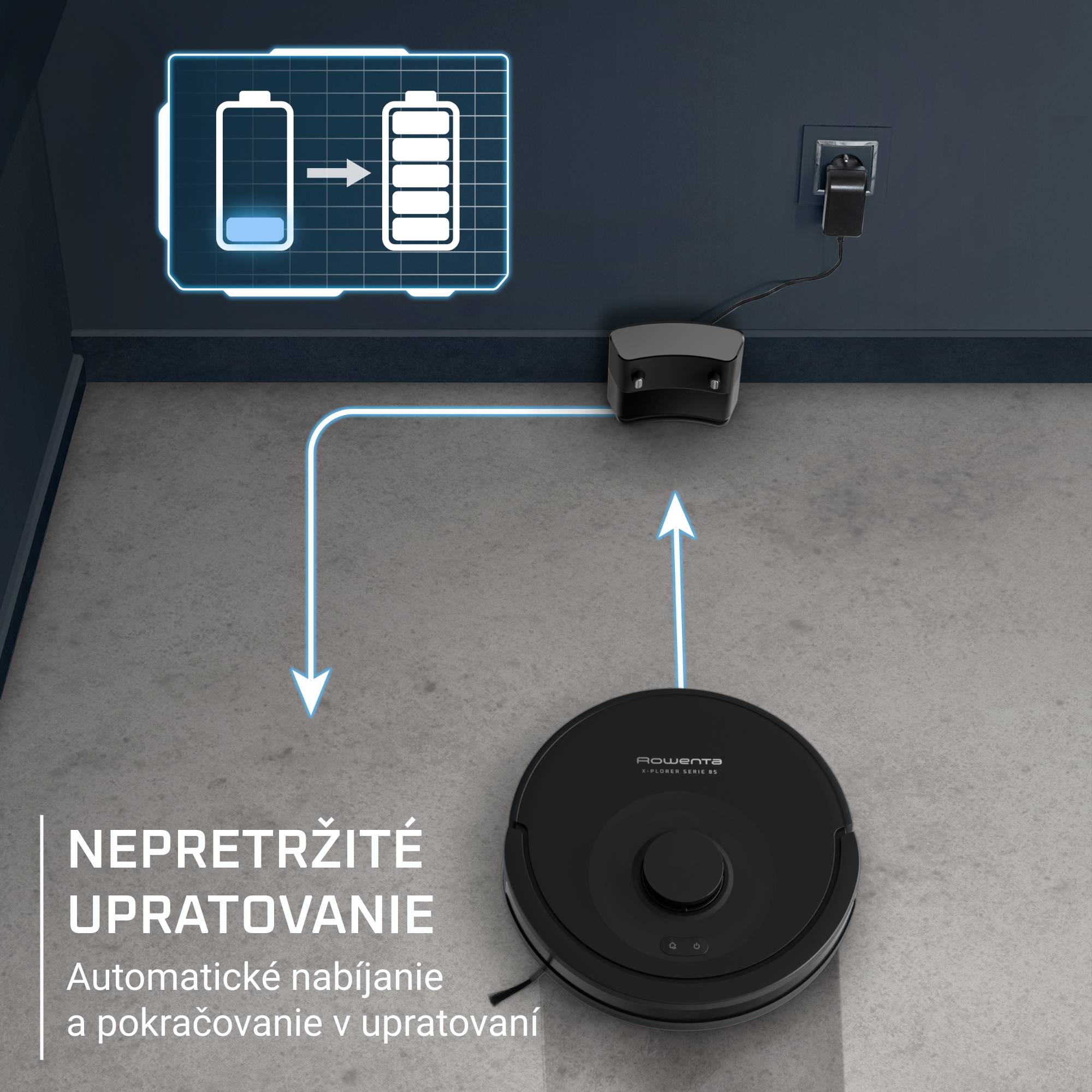 Robotický vysávač Rowenta X-PLORER S85 RR87C5WH