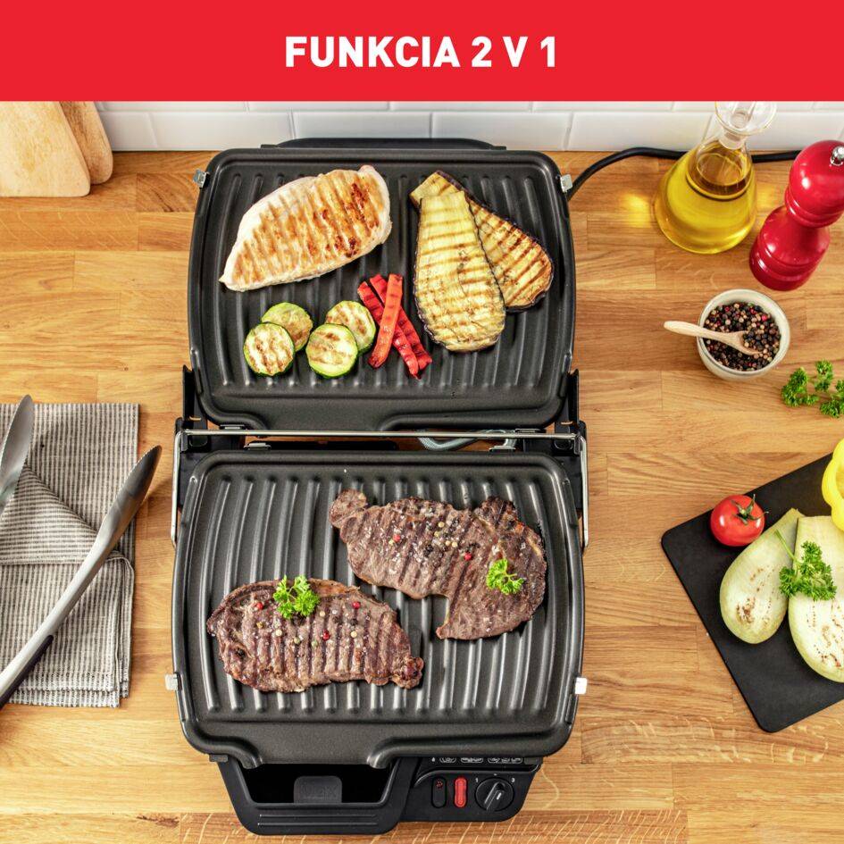 Elektrický gril Tefal Ultra Compact 600 GC305012 Strieborný/Čierny
