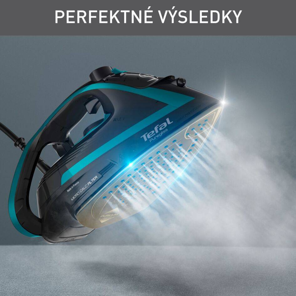 Naparovacia žehlička Tefal Puregliss FV8066E0 Azúrová/Čierna