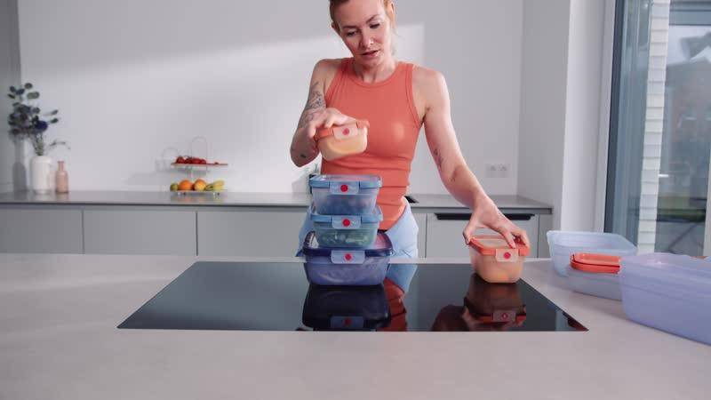 N1230210 oneClick nádoby na potraviny Tefal sada 3 kusov modrá