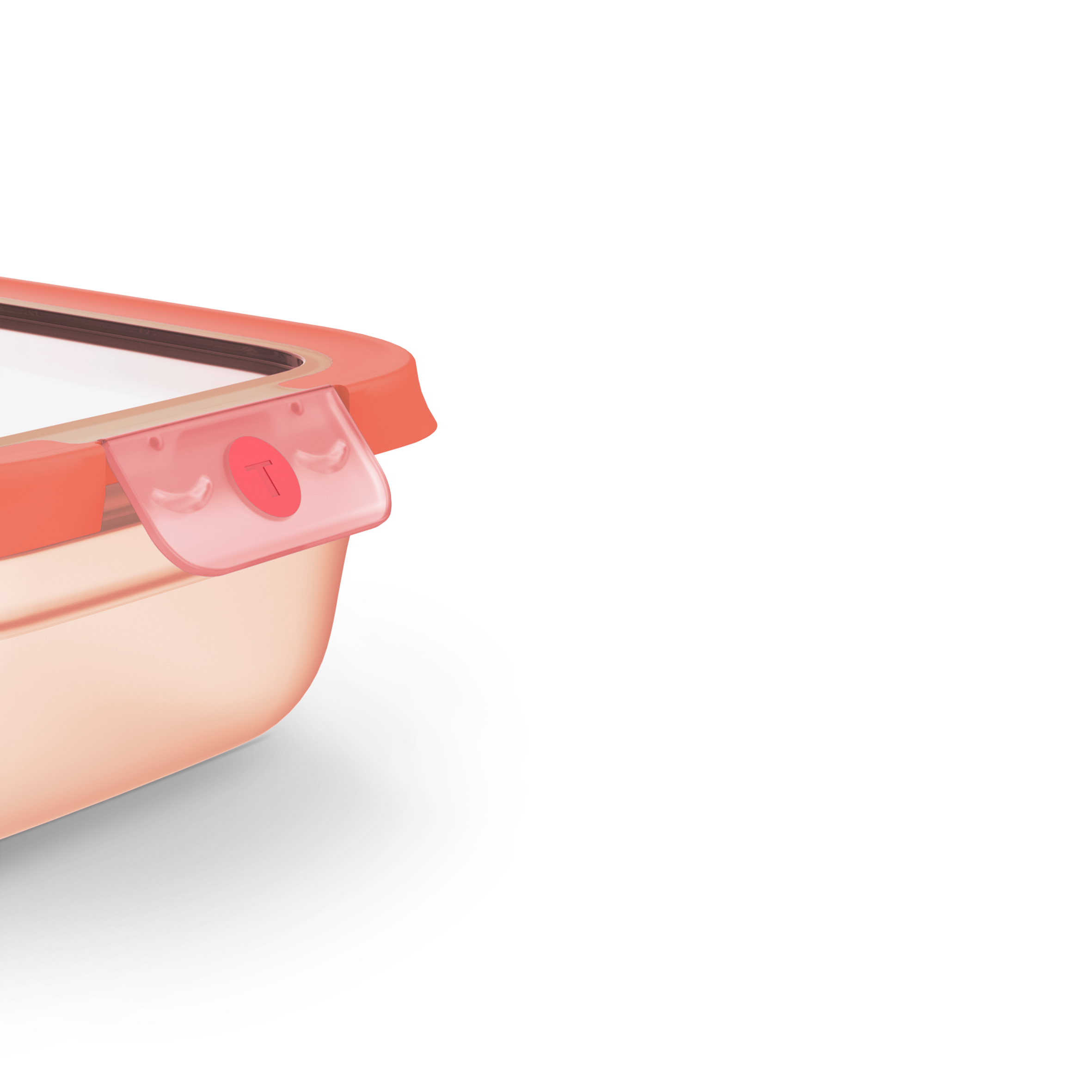 N1210810 oneClick Tefal obdĺžniková nádoba na potraviny, 1,2 l, oranžová