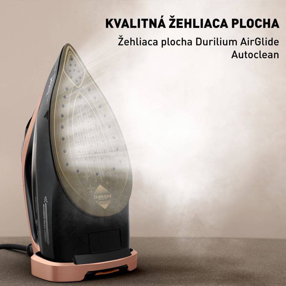 Naparovacia žehlička Tefal Ultimate Power Pro FV9E50E0 Ružovo zlatá/Čierna
