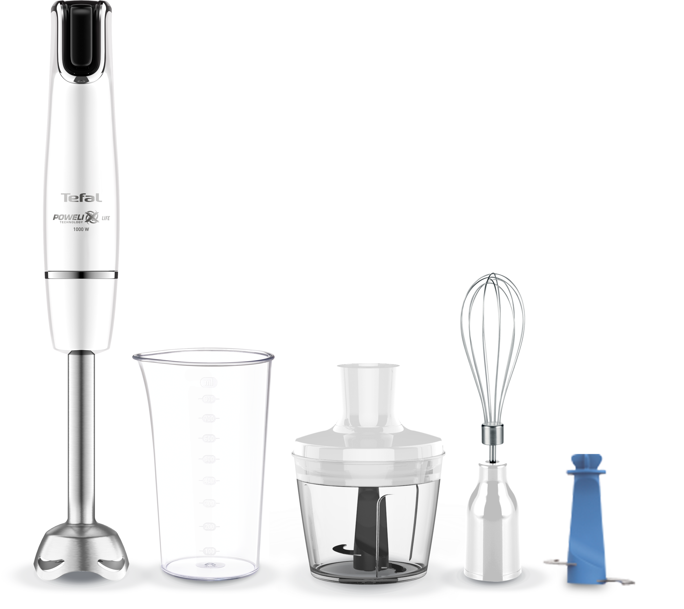 Tyčový mixér Tefal Infiny Force 4v1 HB944138 Biely