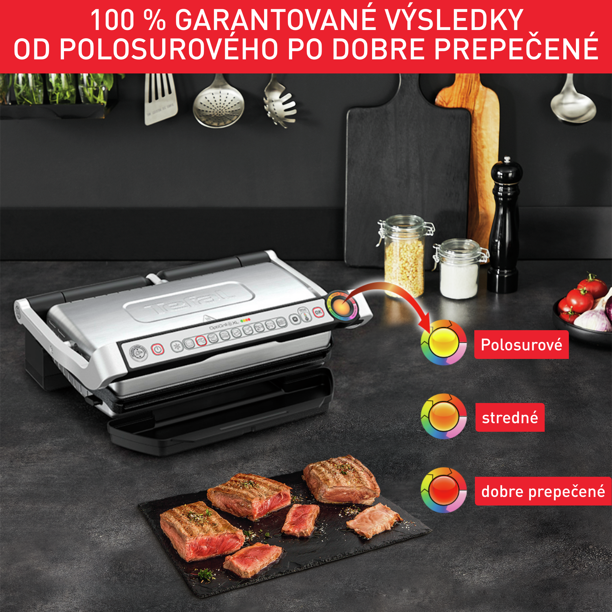 Elektrický gril Tefal OptiGrill+ XL Snacking & Baking so zapekacou misou GC724D12 Strieborný/Čierny