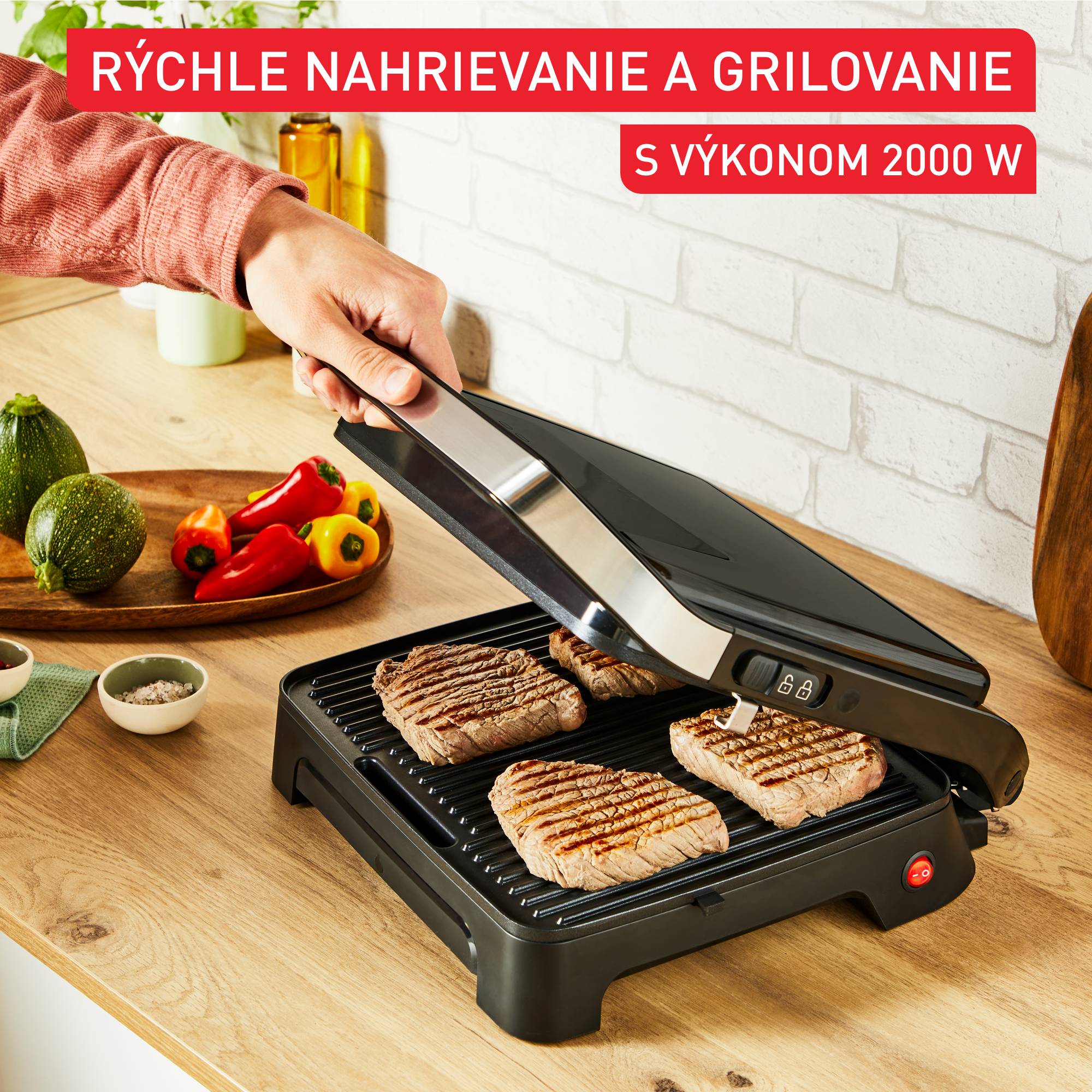Kompaktný gril Tefal Inicio GC271810 Čierny