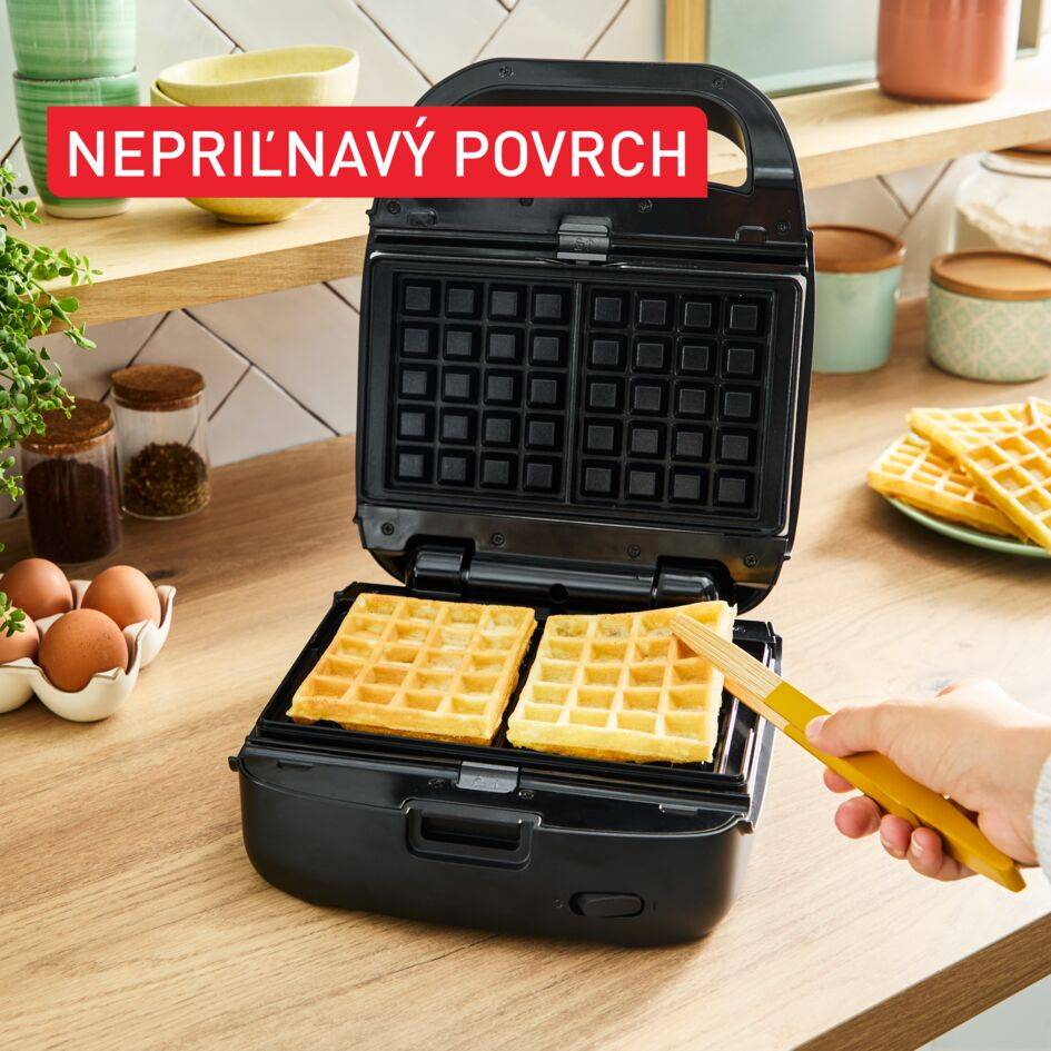 Sendvičovač a vaflovač Tefal Snack Collection SW862BF0 Čierna