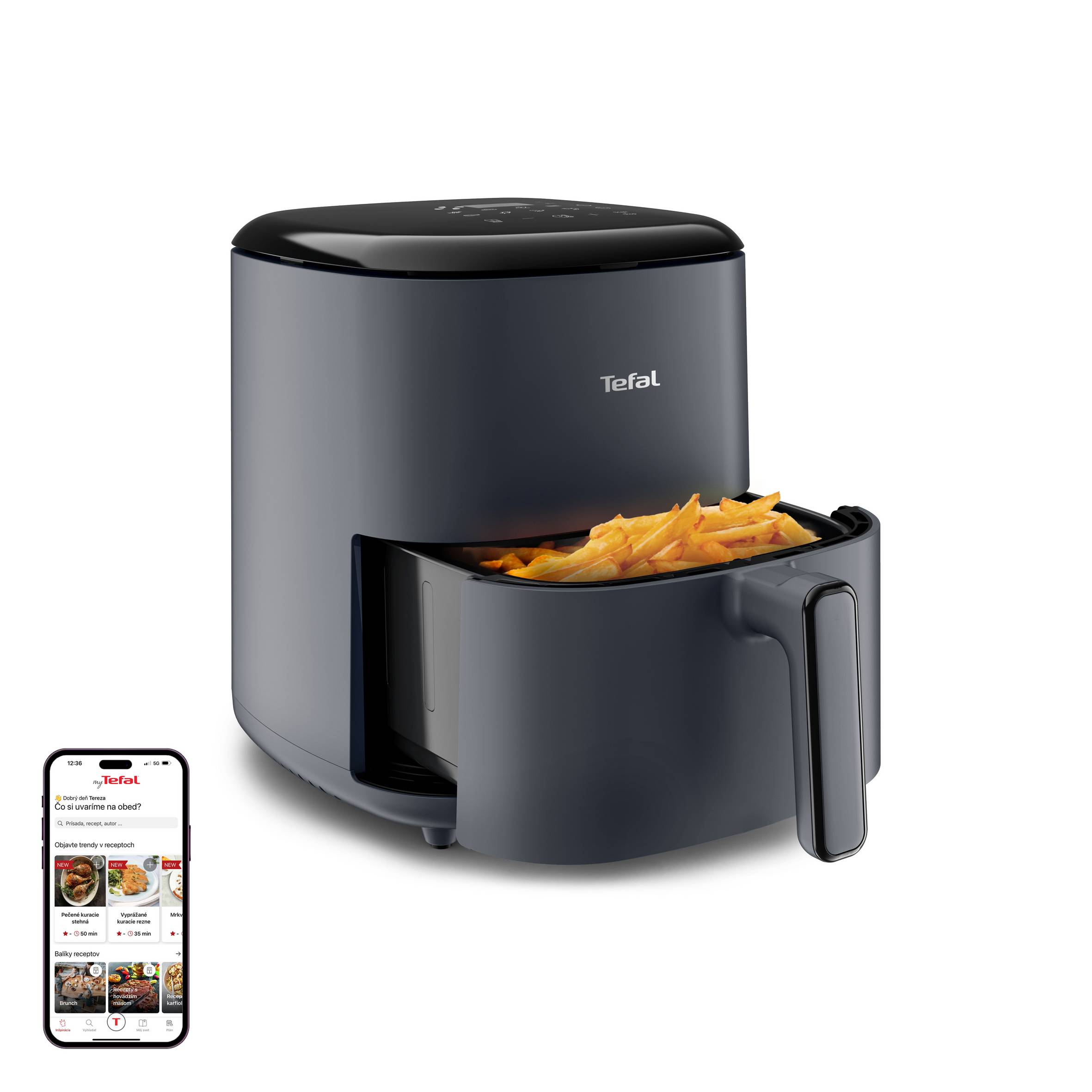 EY145810 Easy Fry Compact 3 l teplovzdušná fritéza Tefal čierna