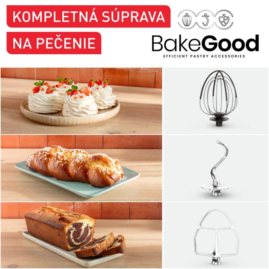 QB525B38 Bake Partner kuchynský robot Tefal svetlošedý