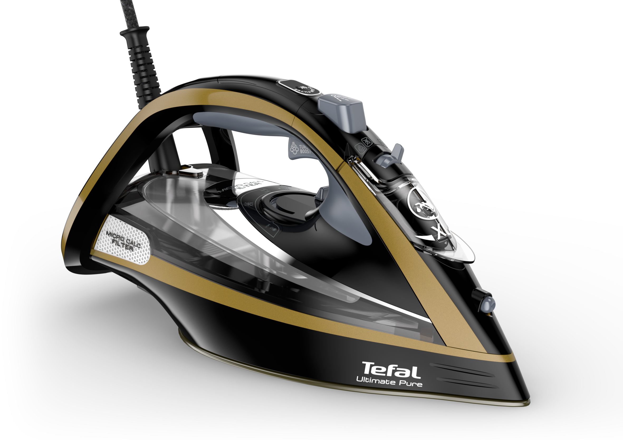 Naparovacia žehlička Tefal Ultimate Pure FV9865E0 Zlatá/Čierna