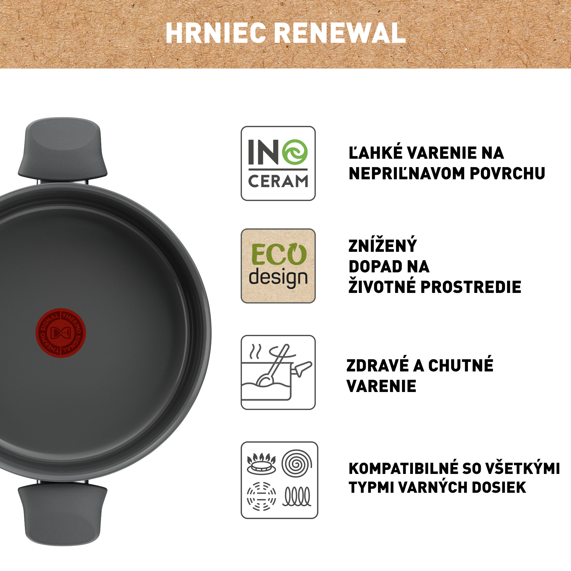 Kastról Renewal 24 cm C4264673 keramika