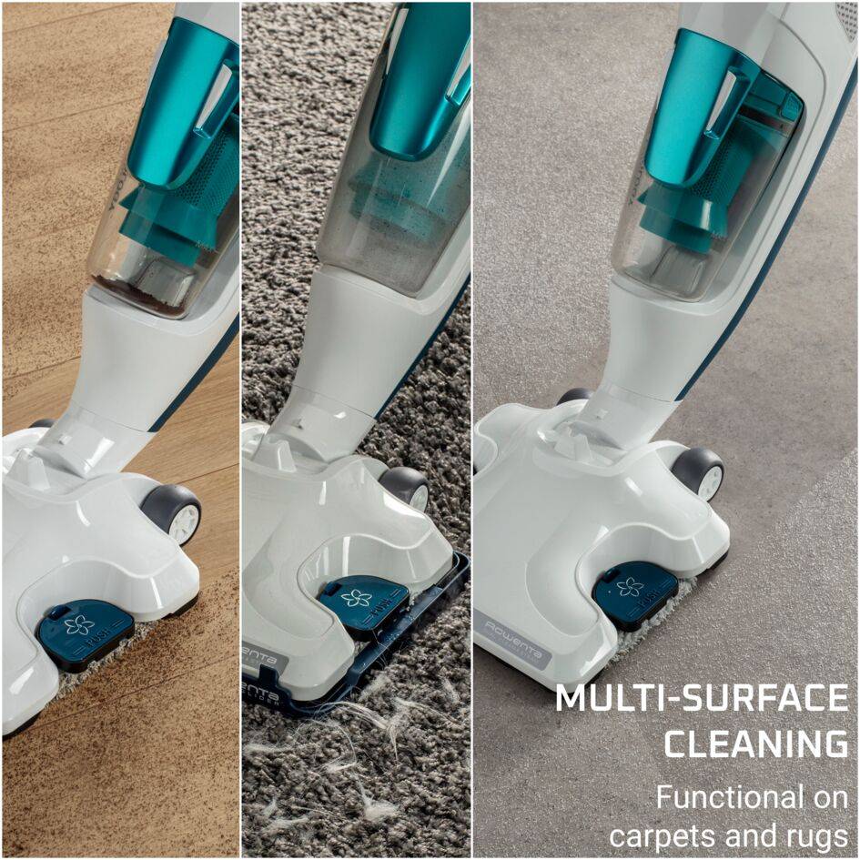 Tyčový vysávač s parným mopom Rowenta Clean & Steam Revolution RY7757WH