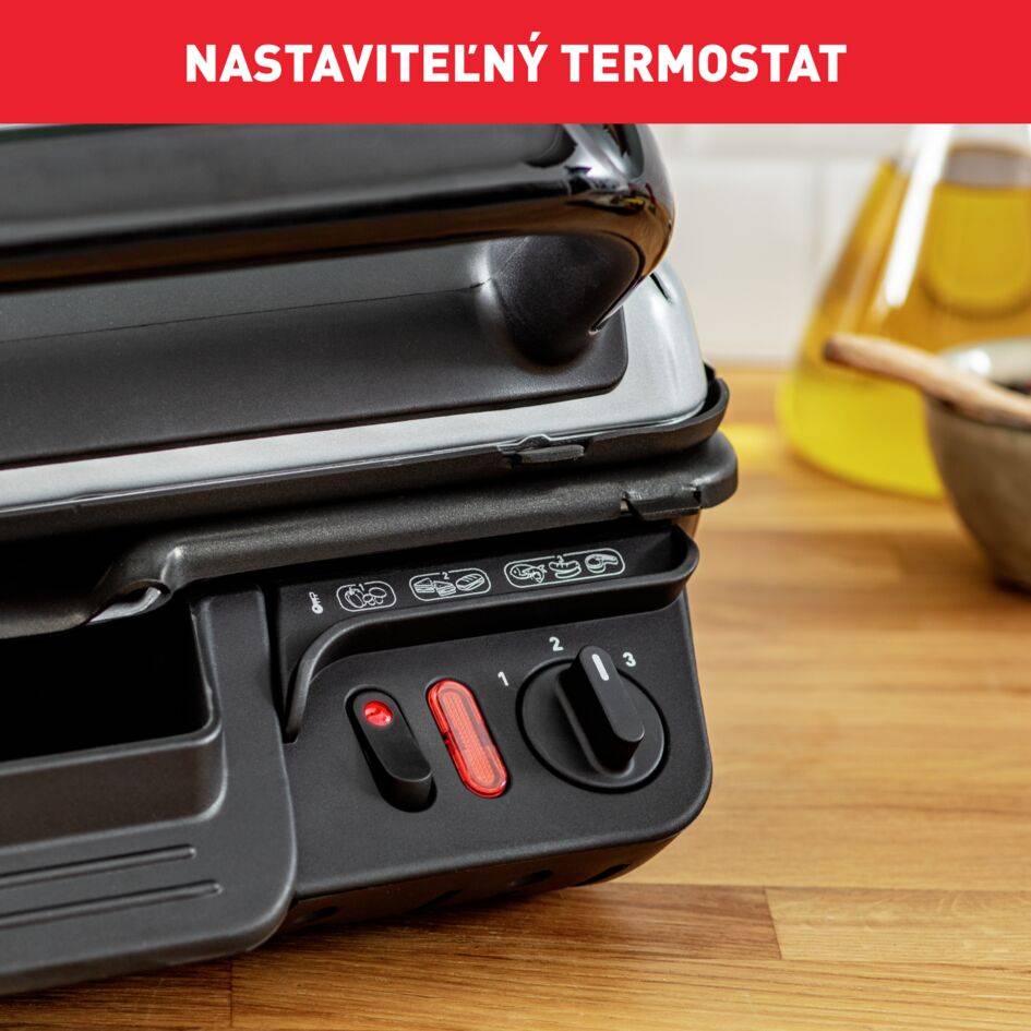 Elektrický gril Tefal Ultra Compact 600 GC305012 Strieborný/Čierny