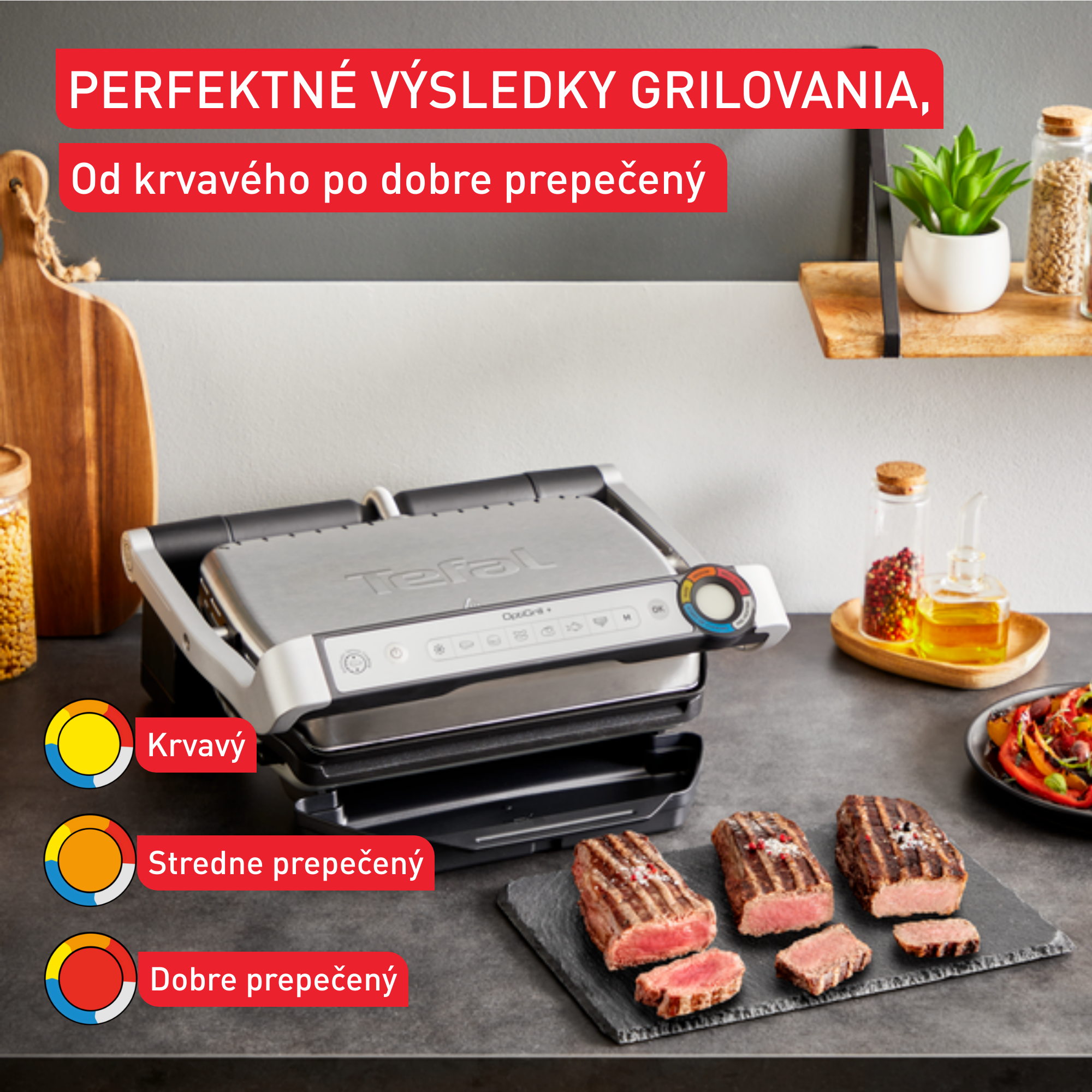 OptiGrill+ Elektrický gril Tefal GC718D10