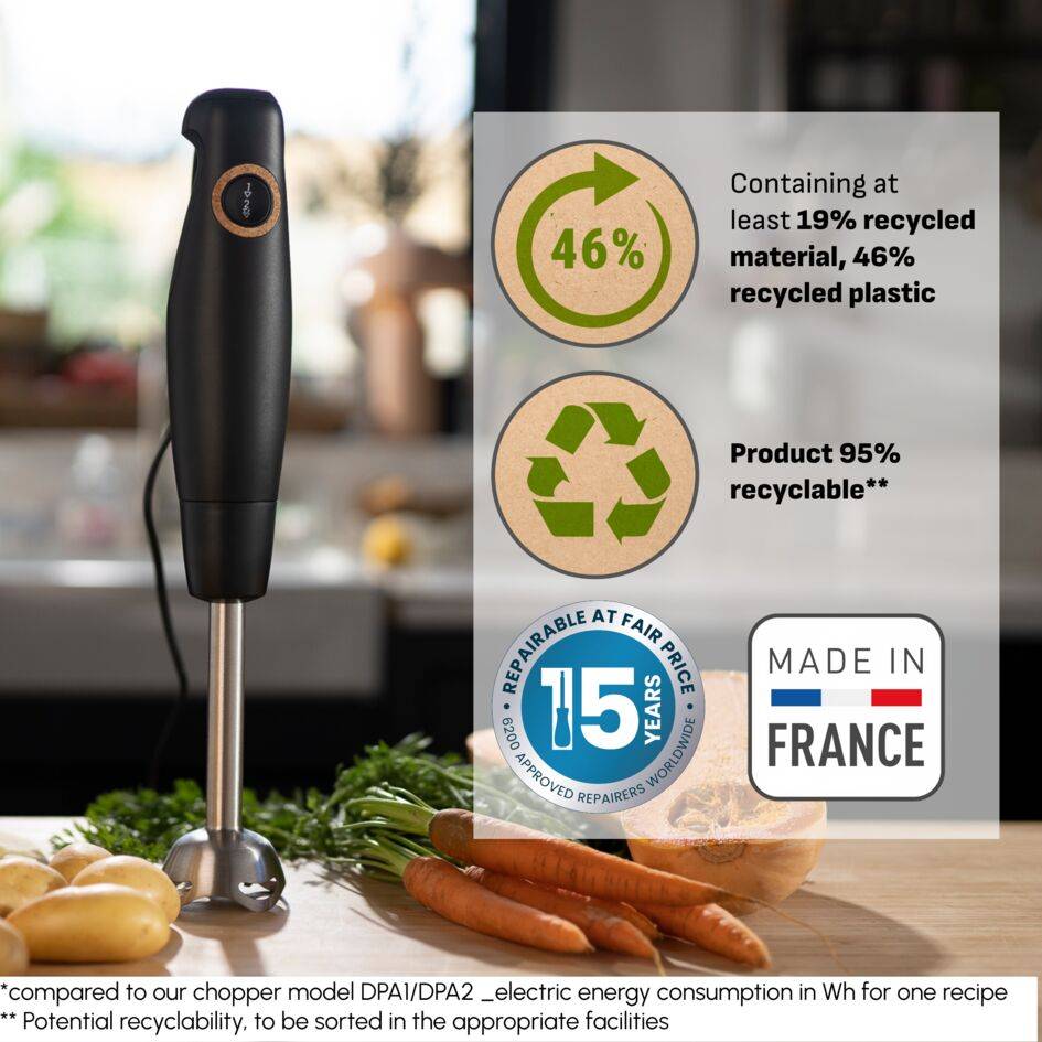 Tyčový mixér Tefal Eco Respect HB46E838 Čierny