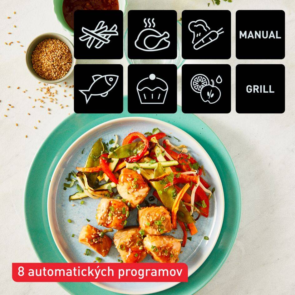 Teplovzdušná fritéza Tefal Dual Easy Fry & Grill EY905D10 Nerezová/Čierna