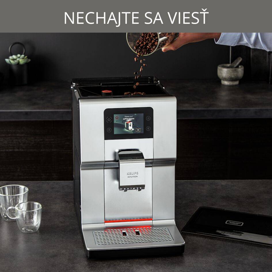 Automatický kávovar KRUPS Intuition Preference+ EA875E10 Chromový