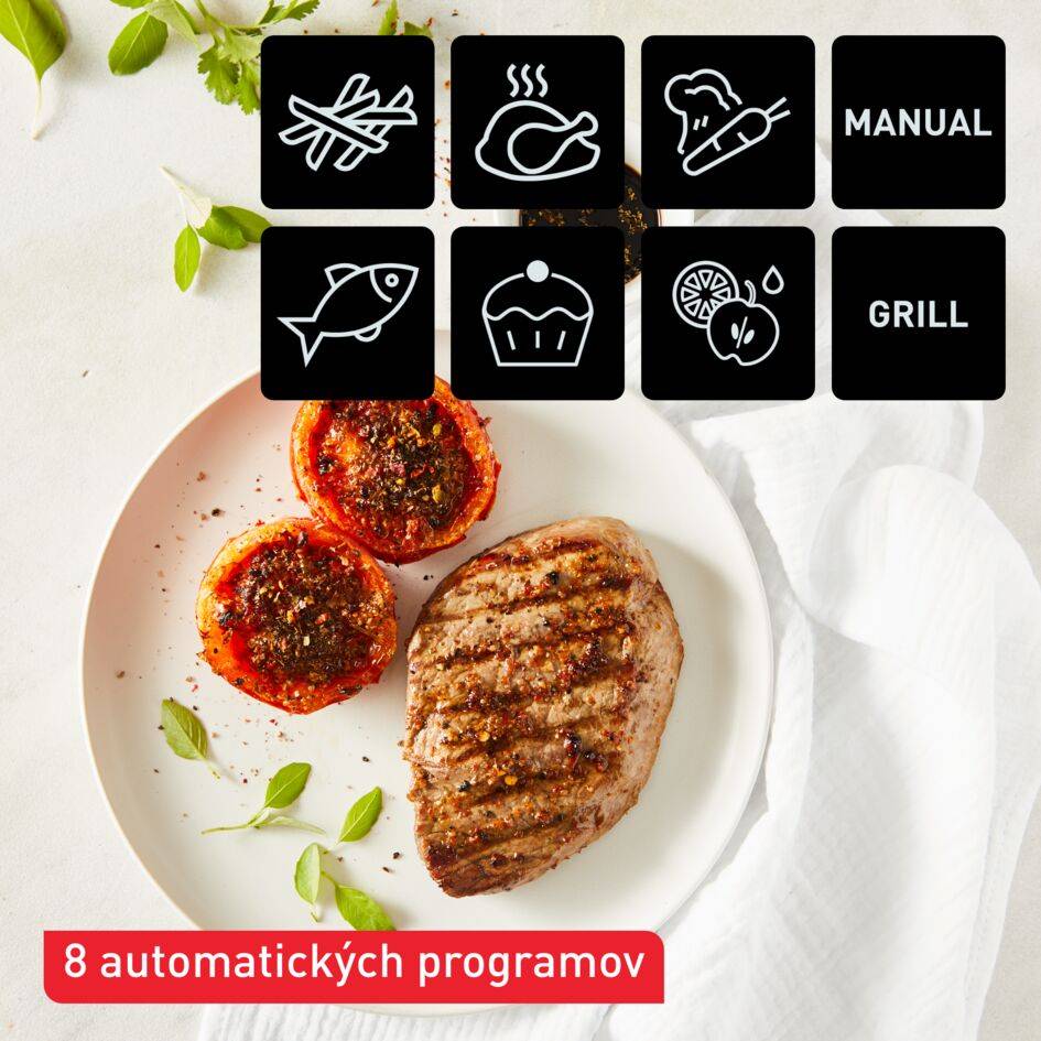 Teplovzdušná fritéza Tefal Dual Easy Fry & Grill EY905B10 Čierna