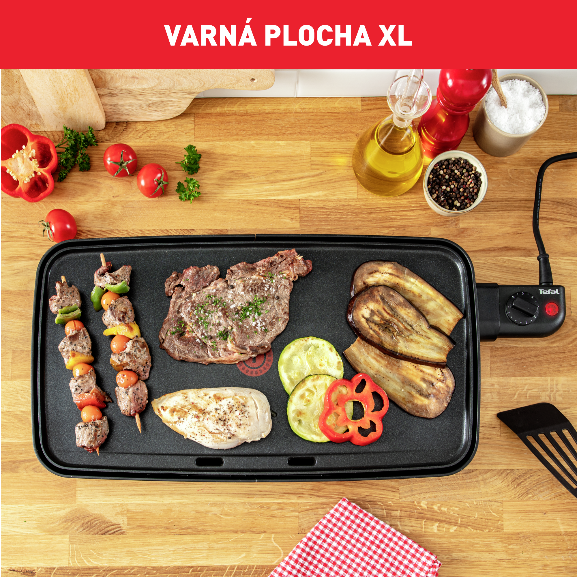 Elektrický plancha gril Tefal Malaga Successor CB503813 Strieborný/Čierny