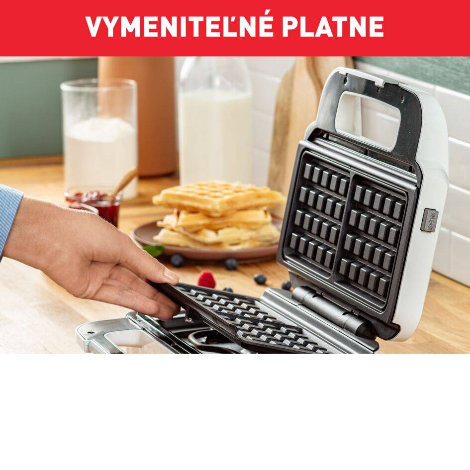 Sendvičovač Tefal Multiplates Snack XL SW701110 Nerezový/Biely