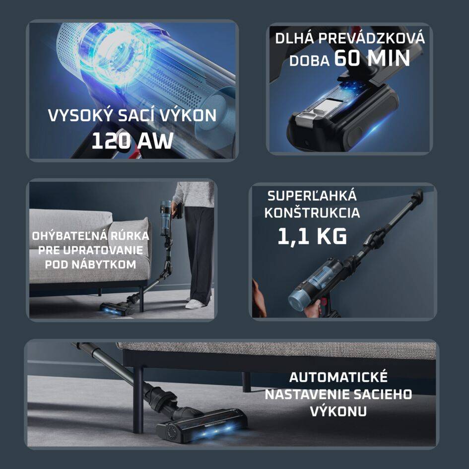 Tyčový vysávač X-Force Flex 10.80 Animal Aqua Auto 4v1 120 AW RH7AD5E0