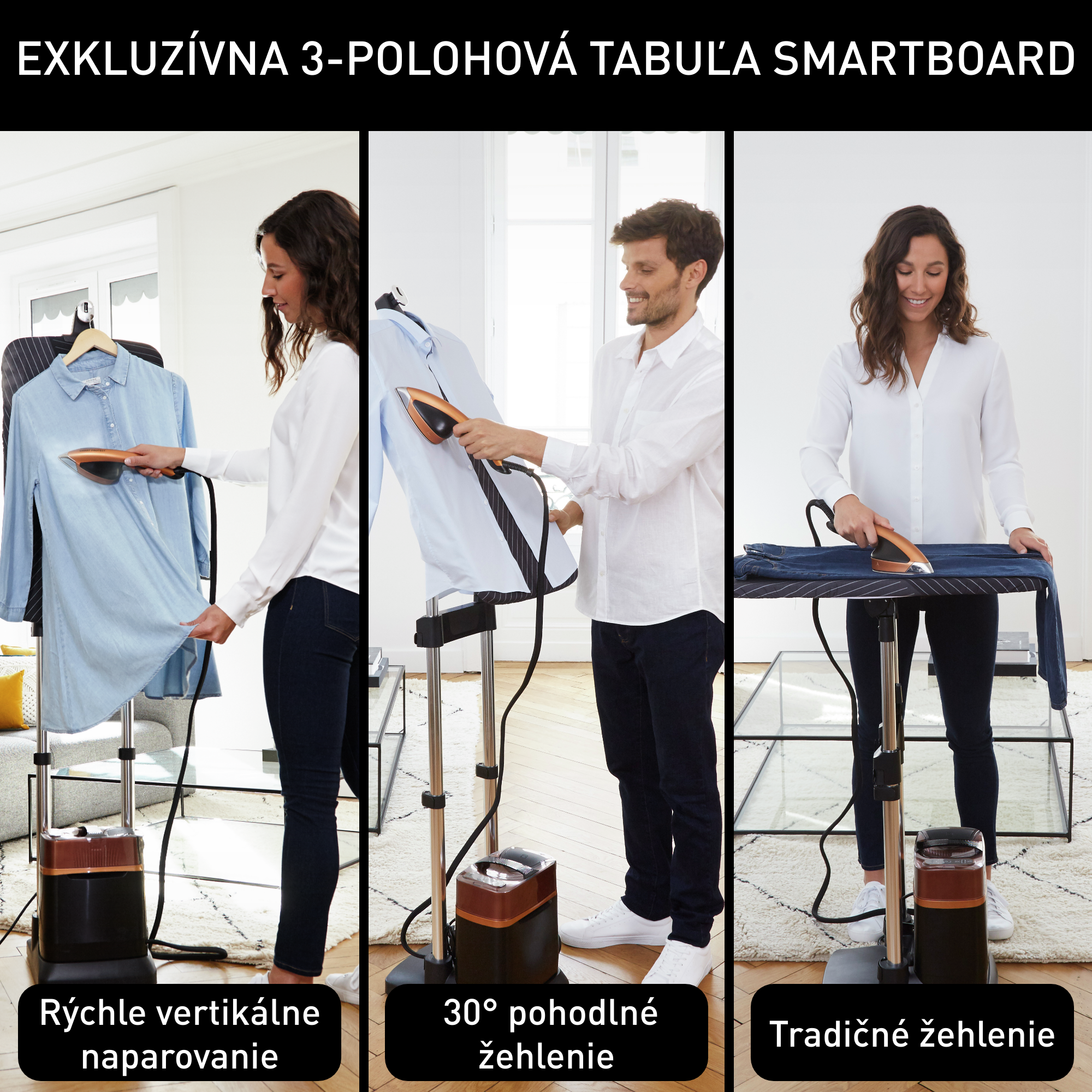 Naparovač odevov Tefal Ixeo Power QT2020E0 Medený/Čierny