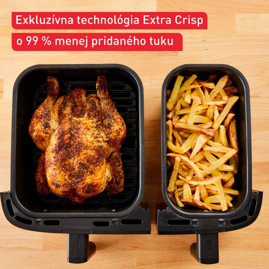 Teplovzdušná fritéza Tefal Dual Easy Fry & Grill EY905D10 Nerezová/Čierna