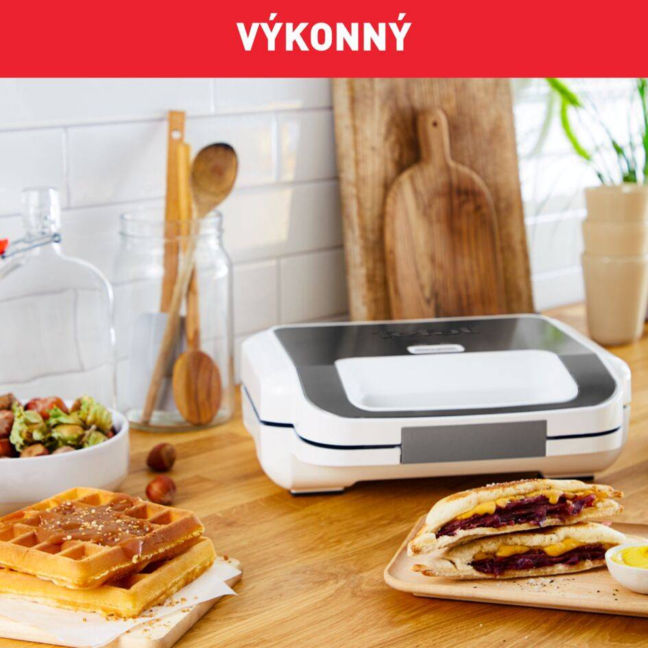 Sendvičovač Tefal Multiplates Snack XL SW701110 Nerezový/Biely
