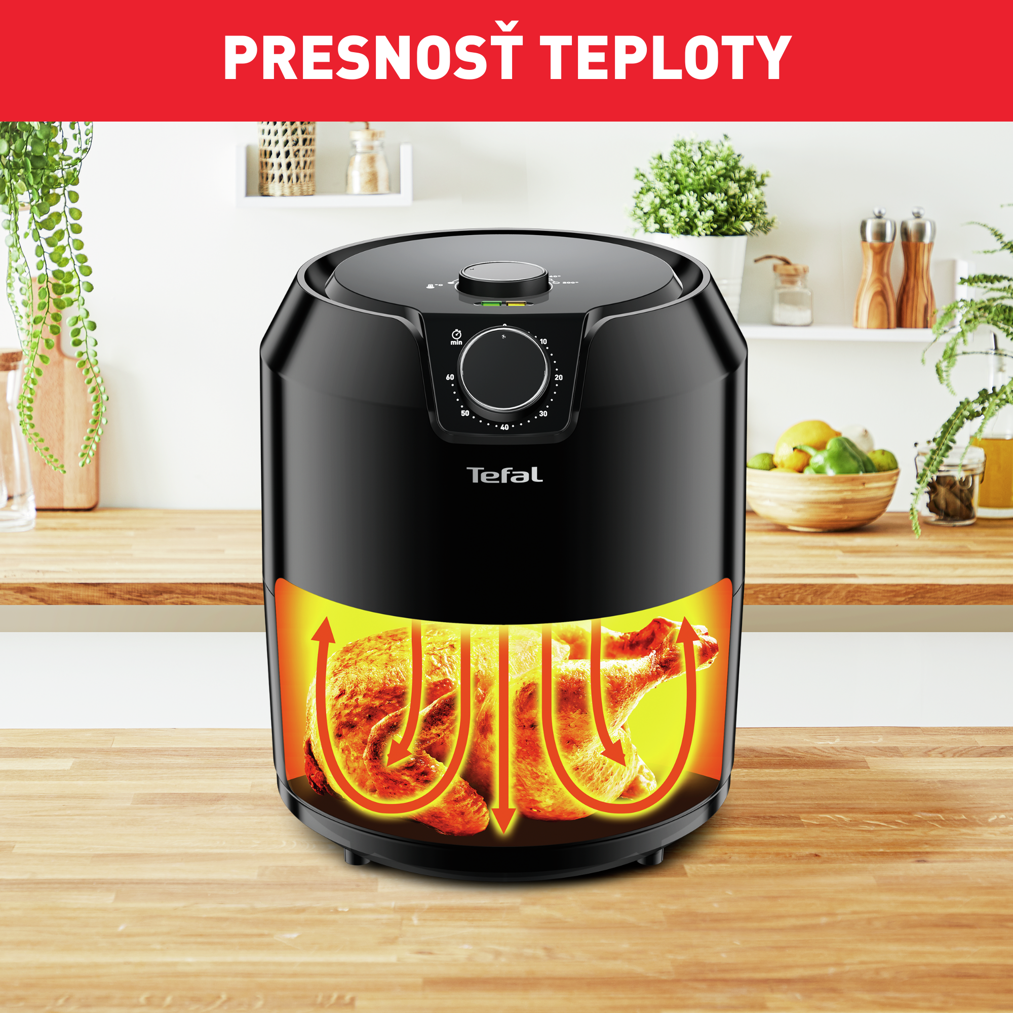 Teplovzdušná fritéza Tefal Easy Fry Classique EY201815 Čierna