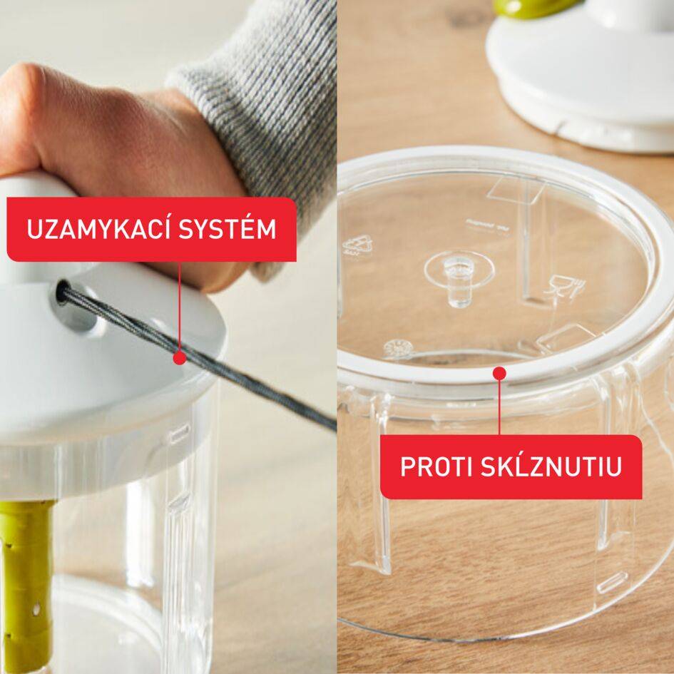 Ručný sekáčik Tefal 5 Second Chopper K1330404 Zelený/Biely 500 ml