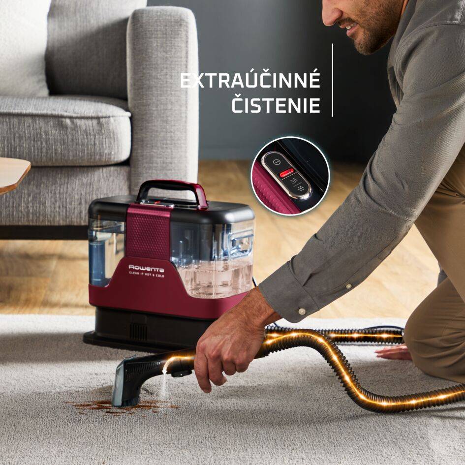 Clean It Hot & Cold, čistič škvŕn, čistič čalúnenia, tepovač na koberce, dva režimy čistenia