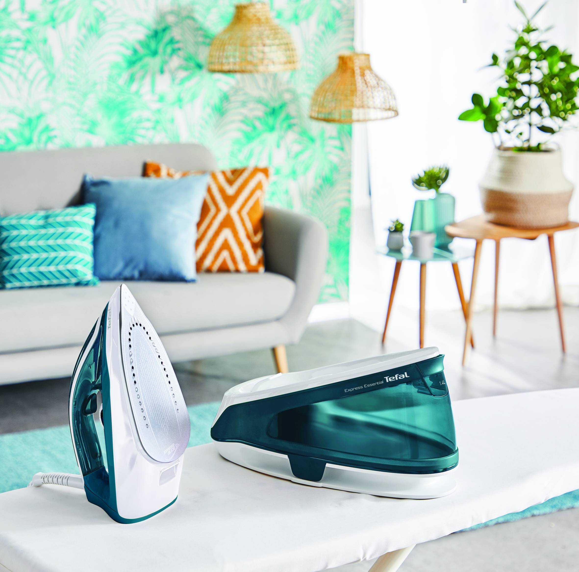 Parný generátor Tefal Express Essential SV6115E0 Tyrkysová/Biela