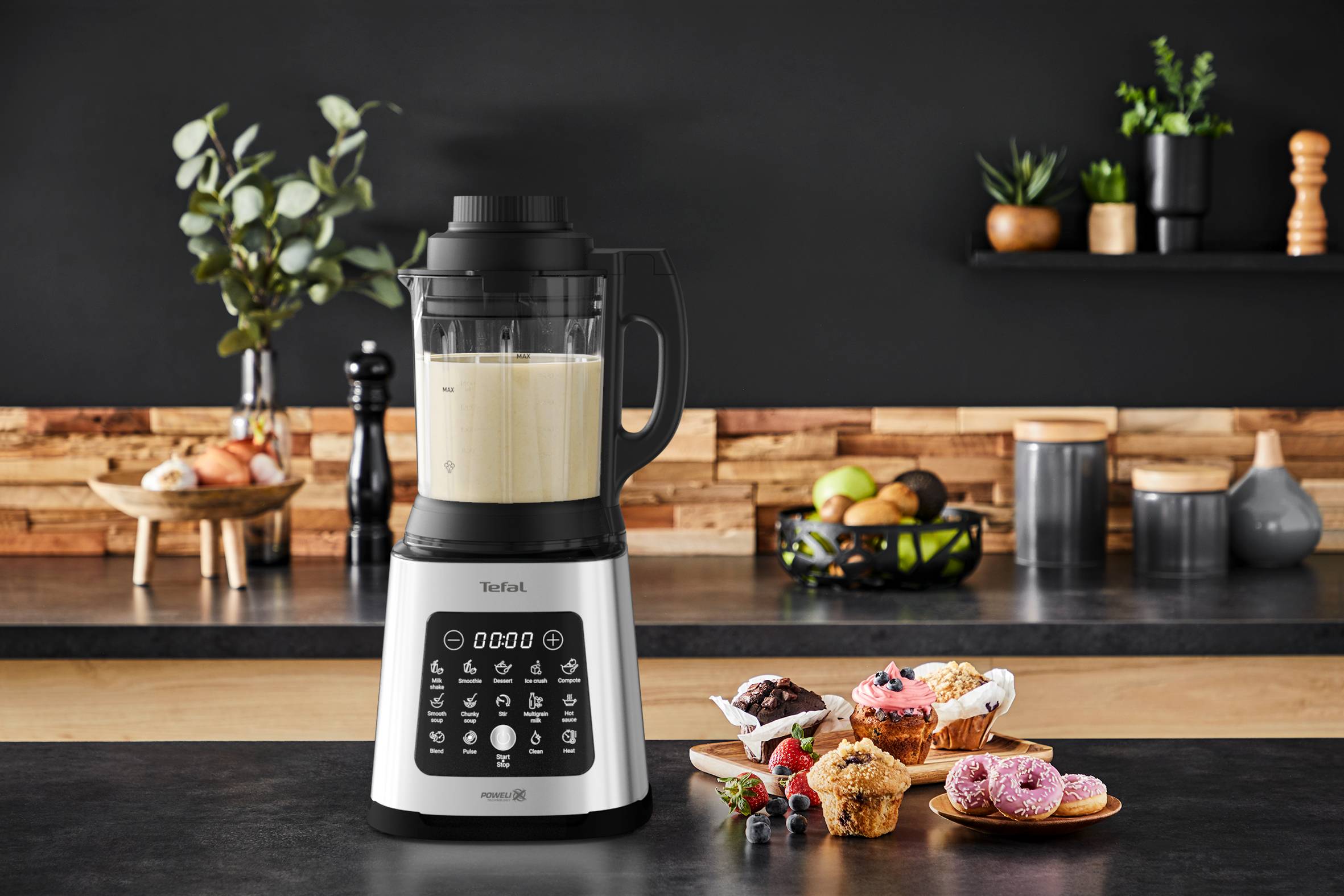 Stolný vysokorychlostný mixér Tefal PerfectMix Cook BL83SD30 Nerezový/Čierny