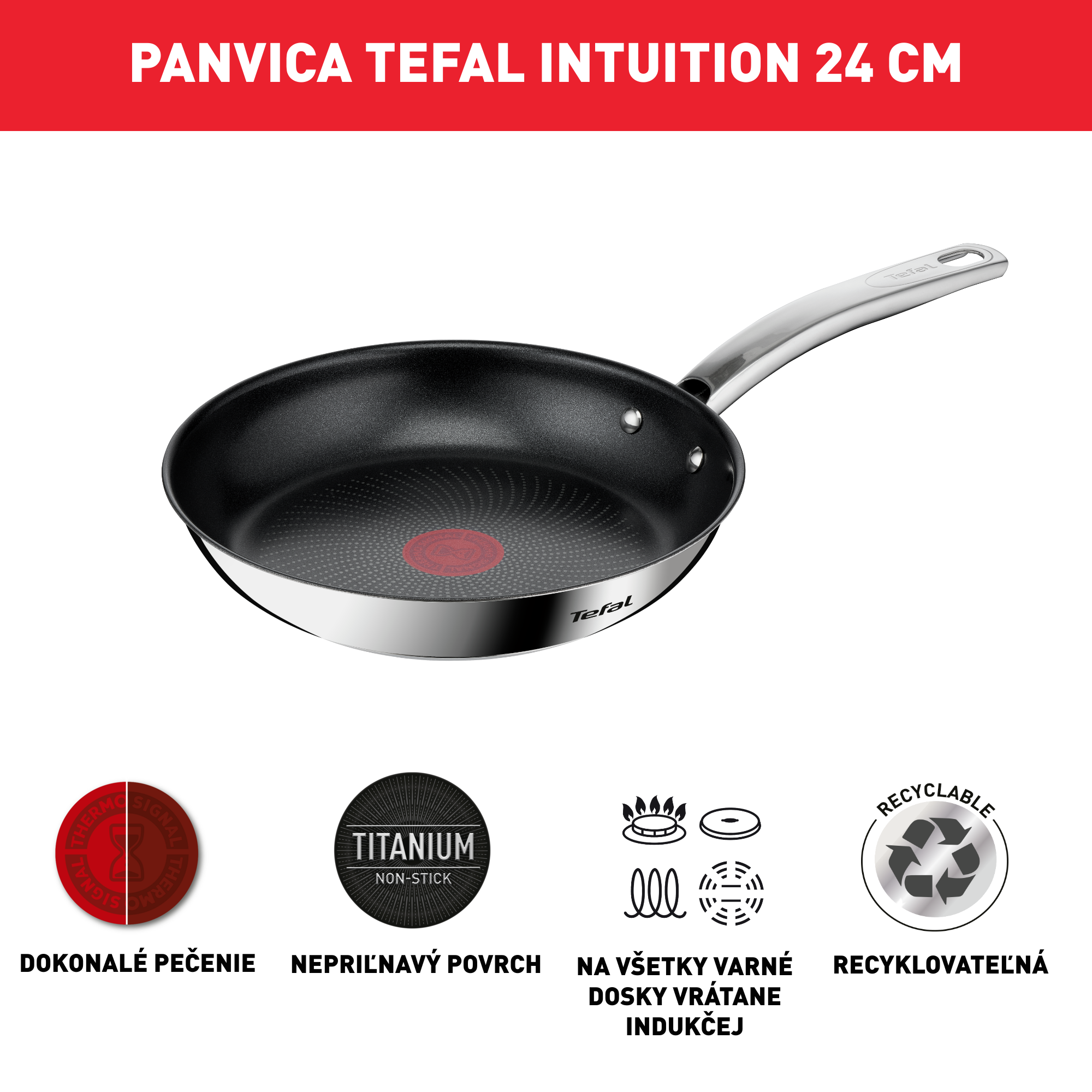 Panvica Tefal Intuition B8170444 24 cm