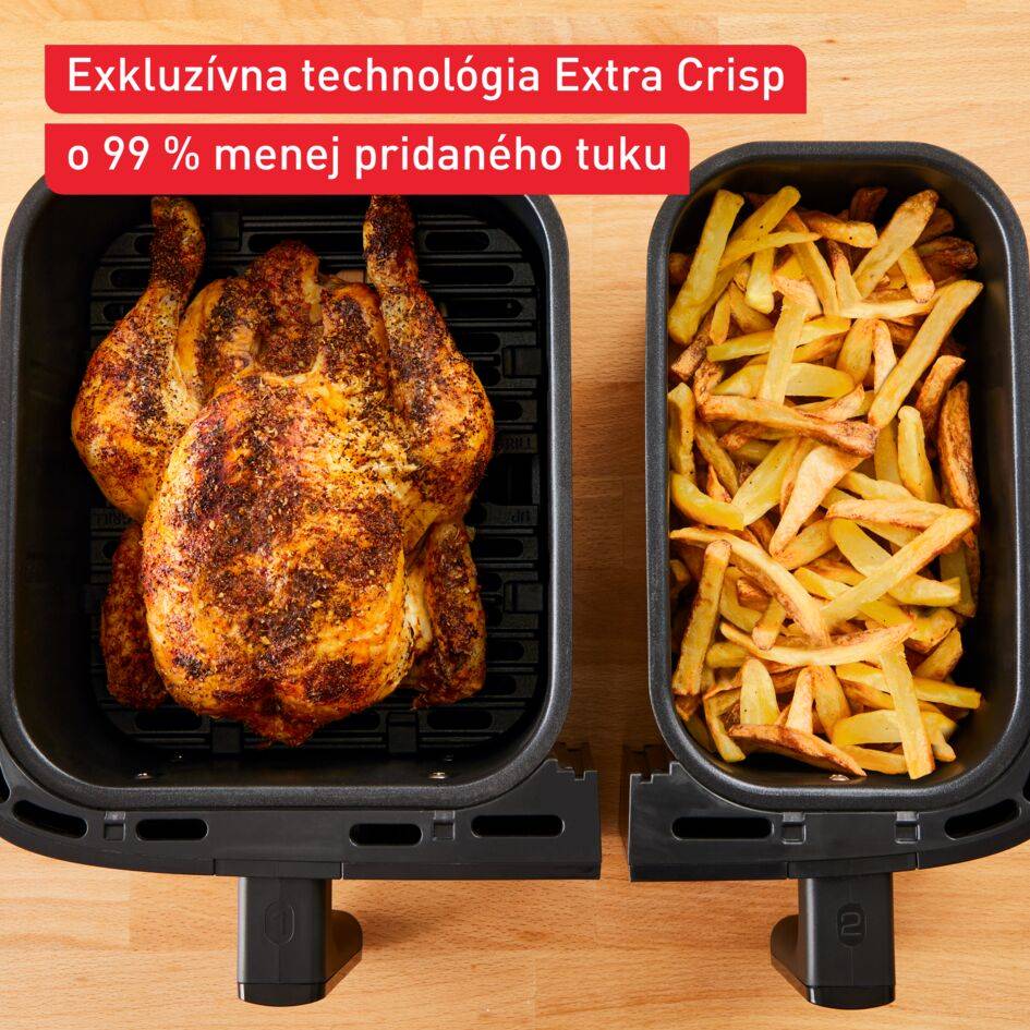 Teplovzdušná fritéza Tefal Dual Easy Fry & Grill EY905B10 Čierna