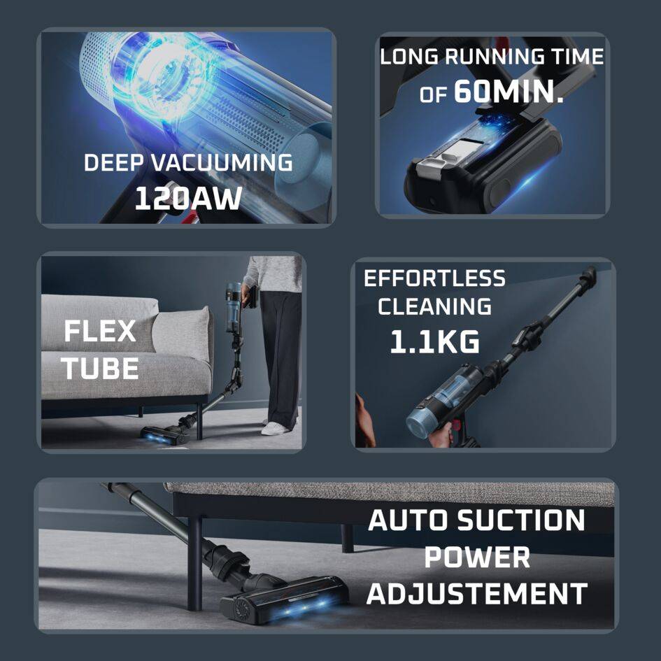 X-FORCE FLEX 10.80, Cordless Vacuum, Deep Vacuuming Made Effortless