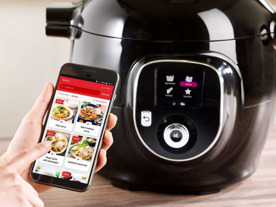 Multifunkčný elektrický hrniec Tefal Cook4Me+ Connect CY855830 Čierny