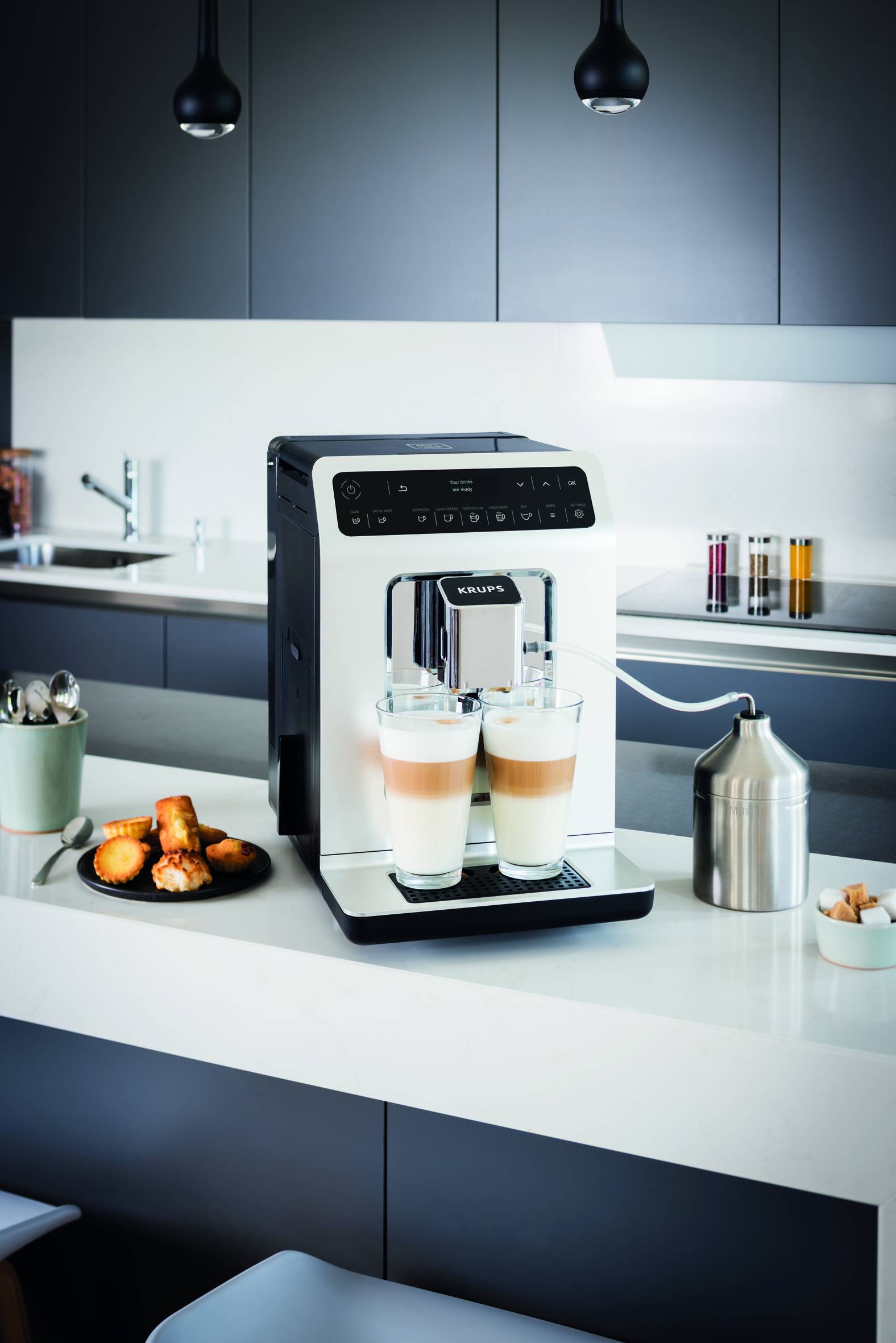 Automatický kávovar KRUPS Evidence EA890110 Biely/Čierny