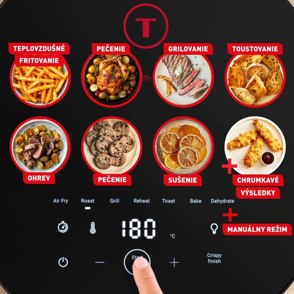 Teplovzdušná fritéza Tefal EASY FRY INFRARED 7L, EY832HE0, tmavosivá