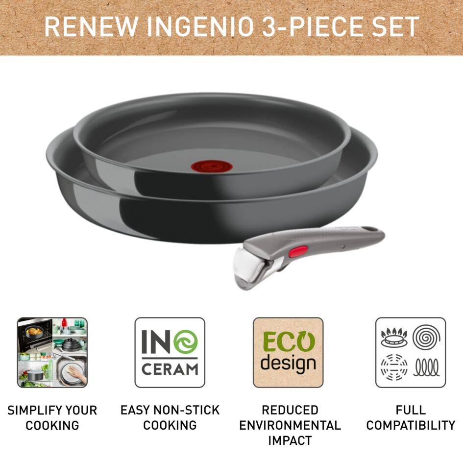 Súprava panvíc Tefal Ingenio Renew L2609502 3ks