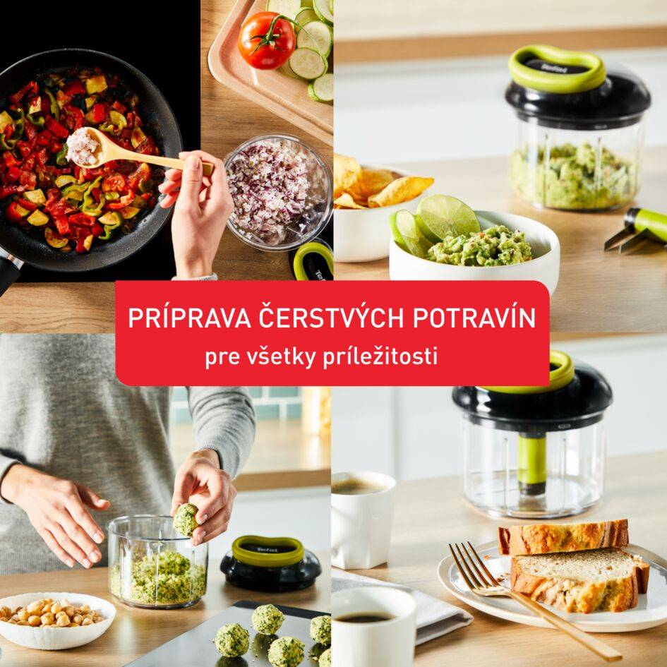 Ručný sekáčik Tefal 5 Second Chopper K1320404 Zelený/Čierny 900 ml