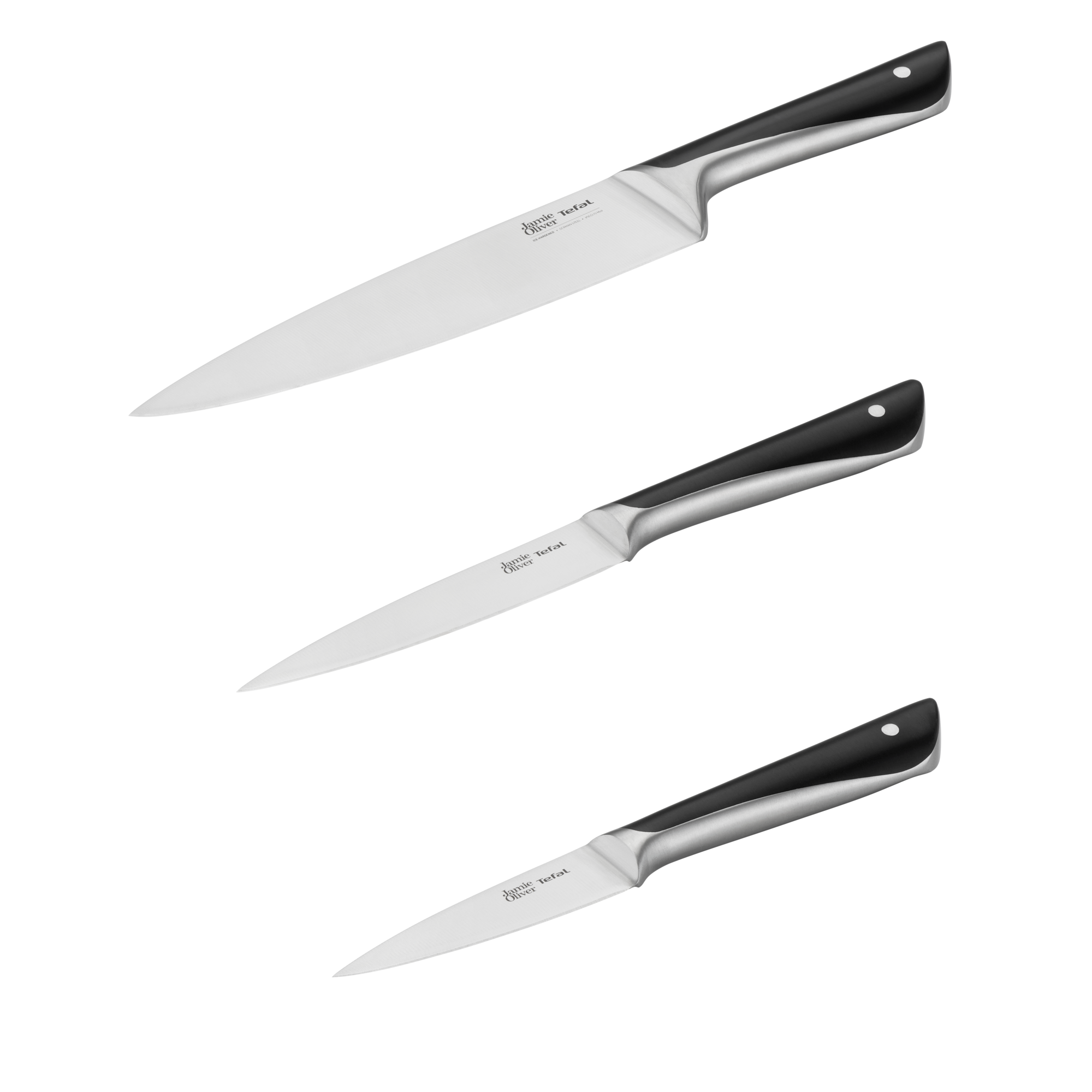 Jamie Oliver by Tefal the Starter Set : Chef's 15cm, Utility 12cm, Paring 9cm