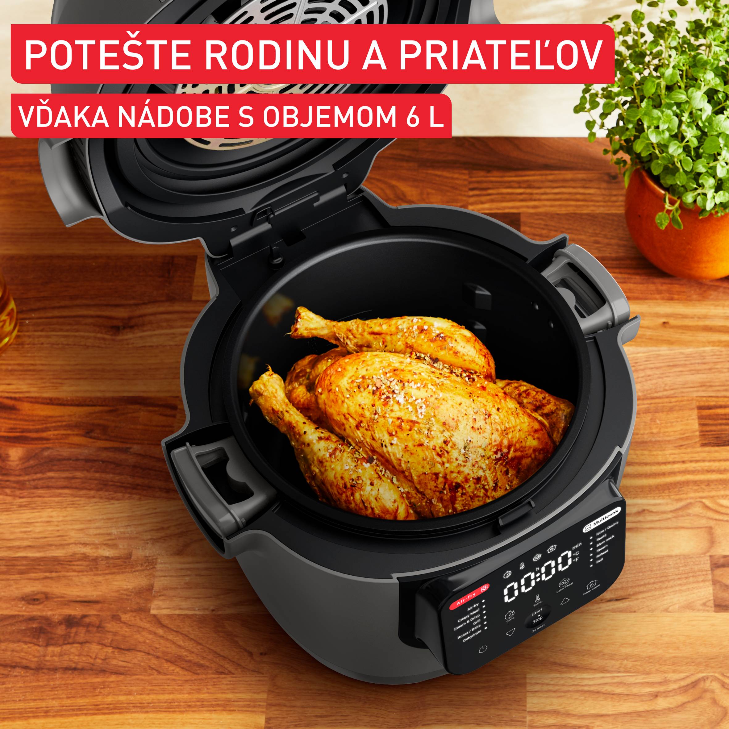 Multifunkčný hrniec a teplovzdušná fritéza Tefal Multicook & Fry MY731BF0 Šedý