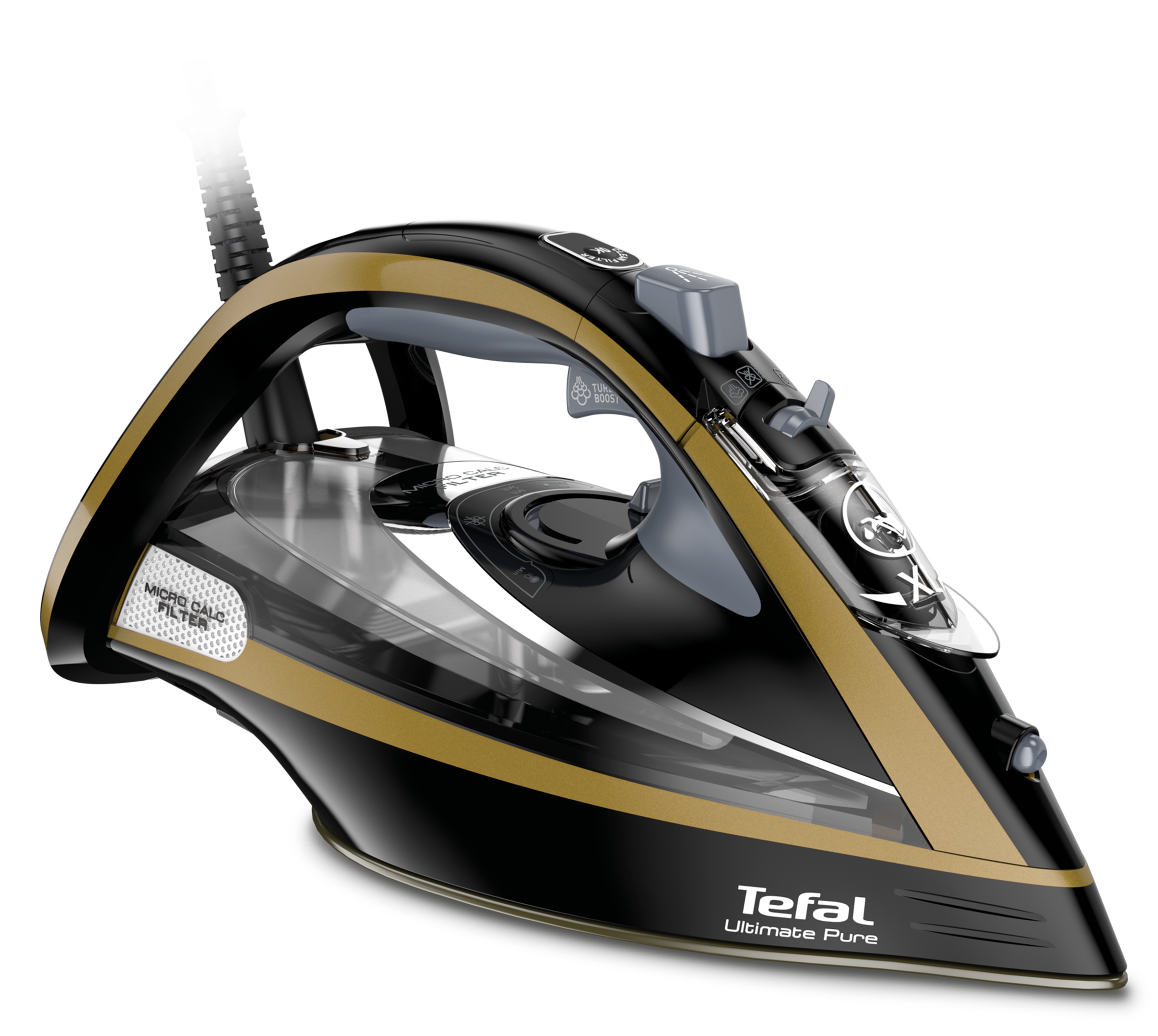 Naparovacia žehlička Tefal Ultimate Pure FV9865E0 Zlatá/Čierna