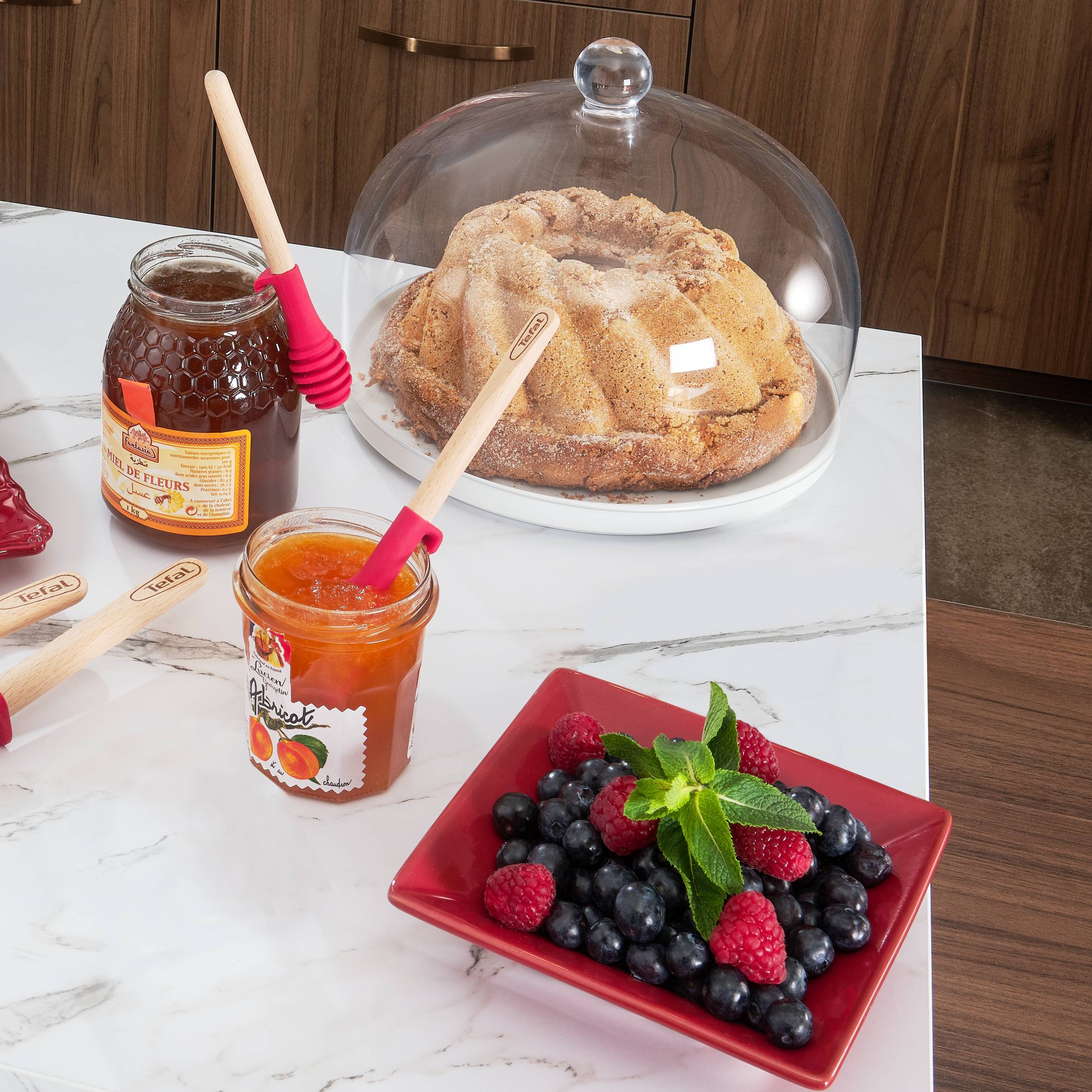 Drevený roztierač na palacinky Tefal Ingenio Wood K2306014 Červený 17 cm