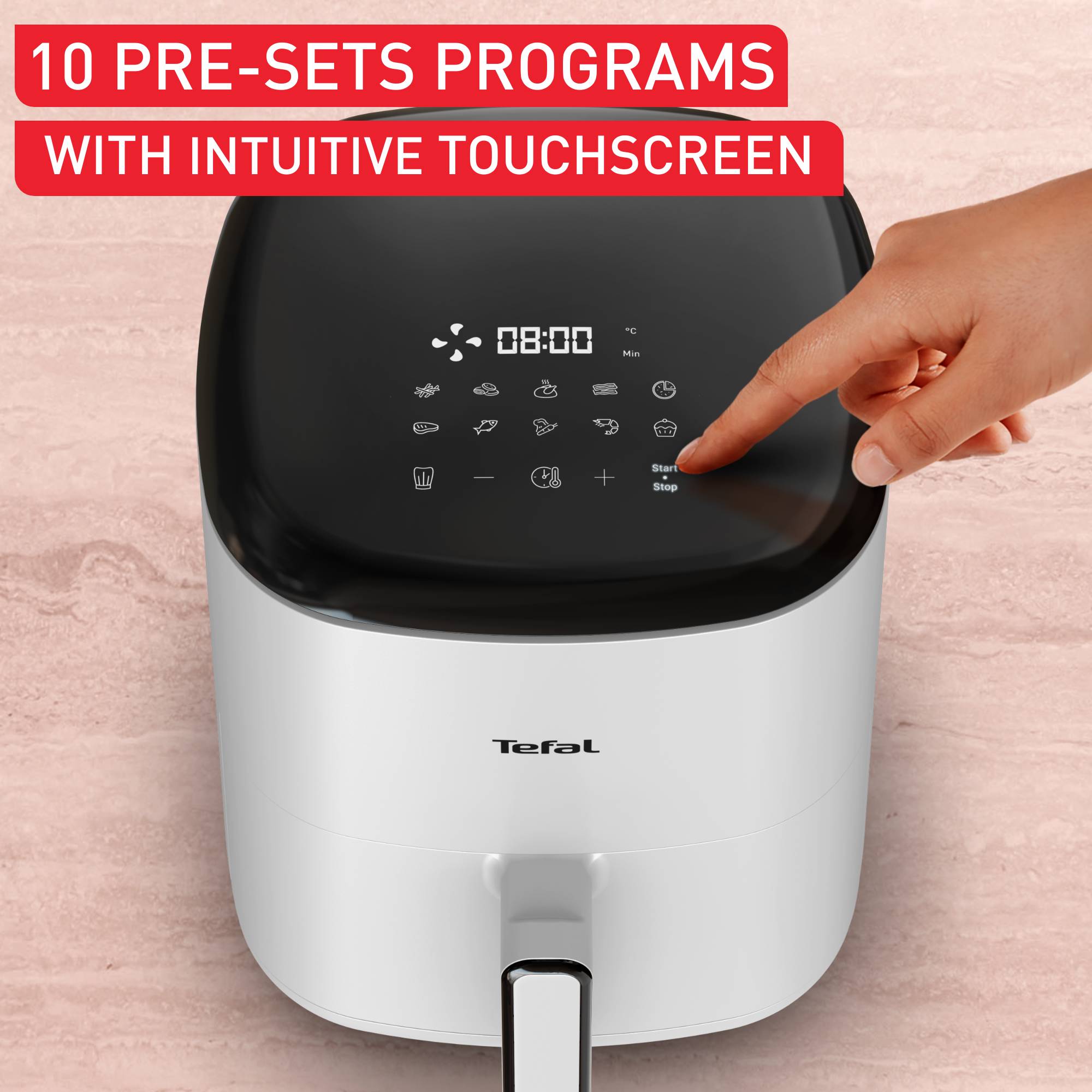 Teplovzdušná fritéza Tefal Easy Fry POP 5 L EY245GE0 Svetlo šedá