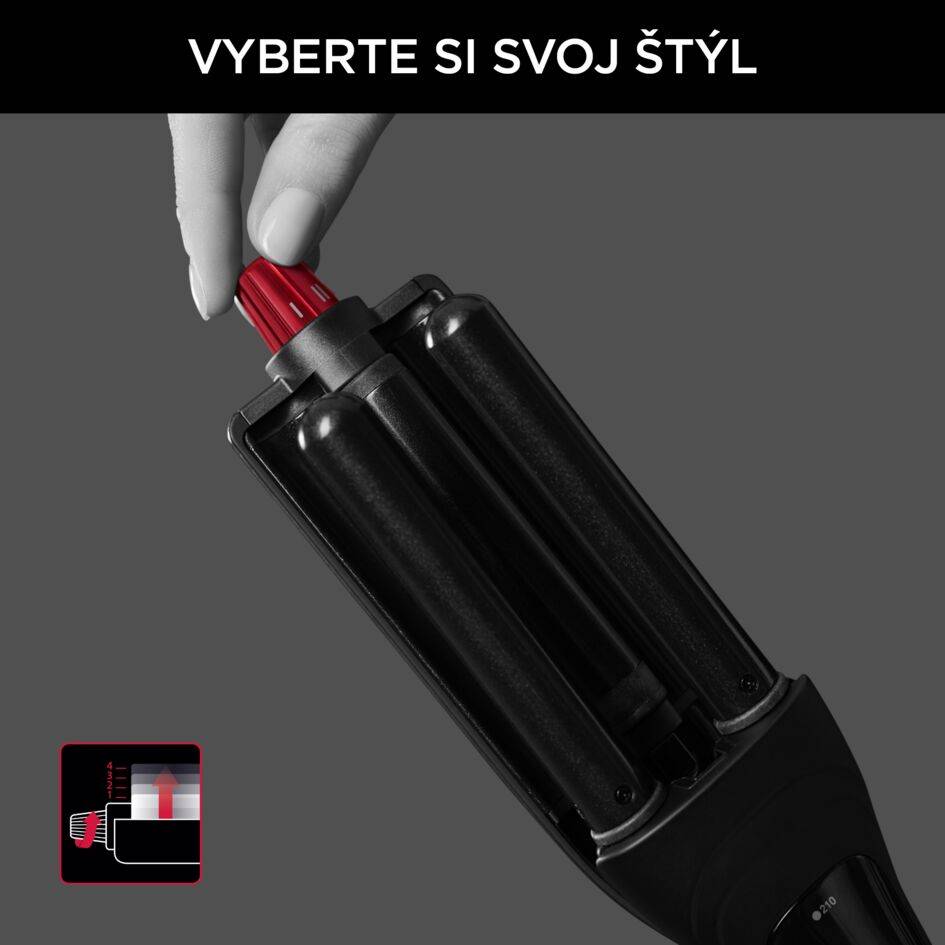 Kulma na vlasy Rowenta x KARL LAGERFELD Waves Addict CF471LF0 