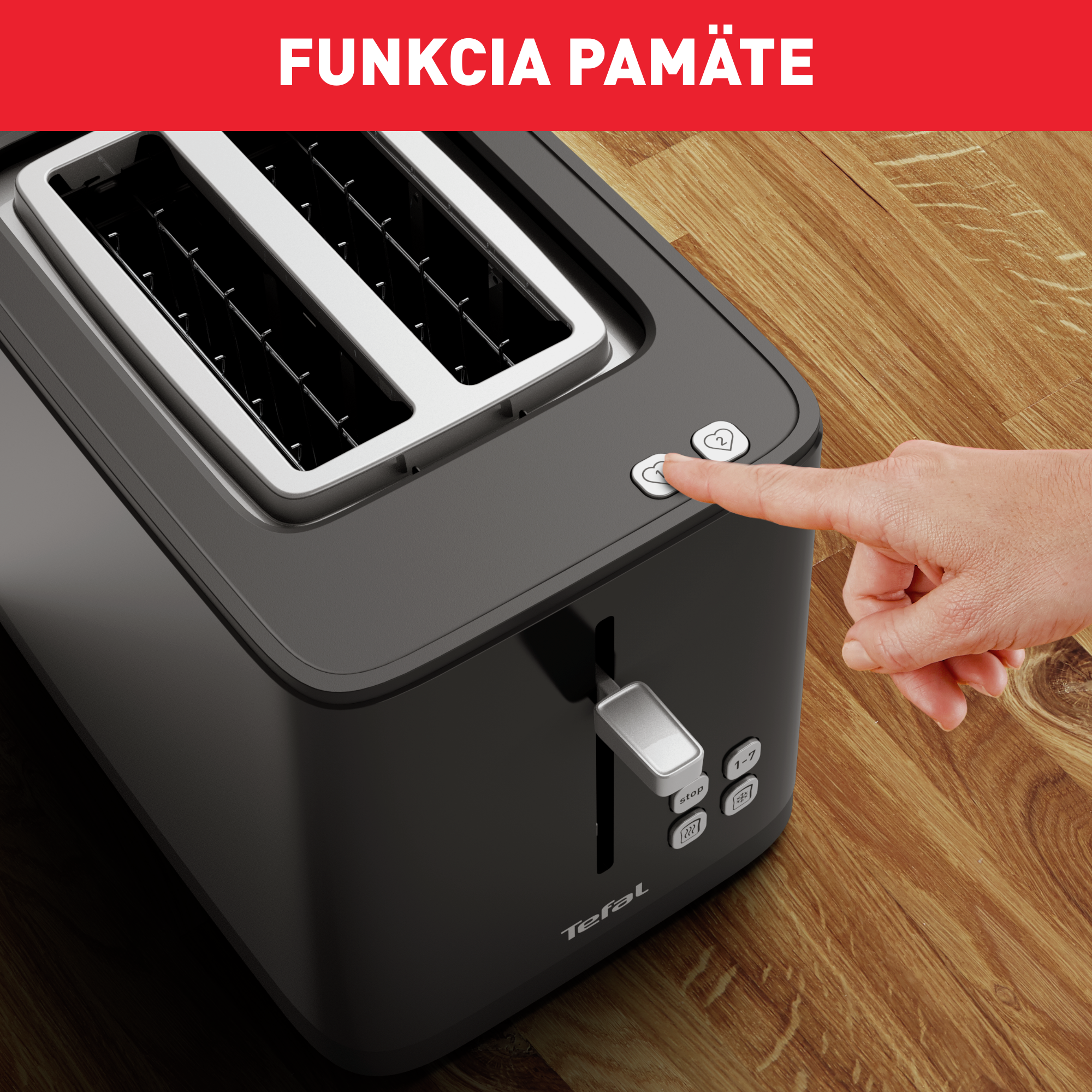 Hriankovač Tefal Digital TT640810 Čierny