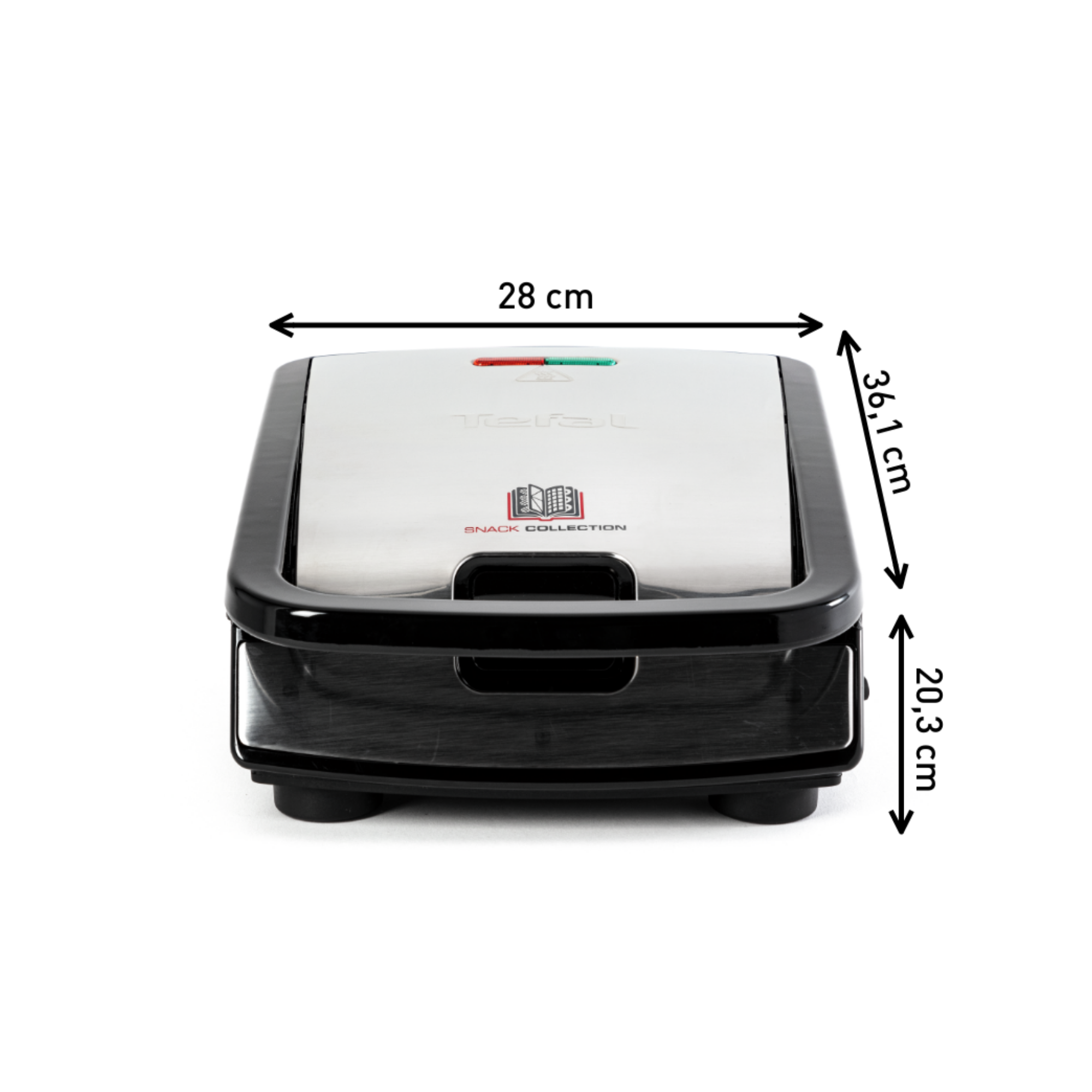 Sendvičovač Tefal Snack Collection SW852D12 Nerezový/Čierny