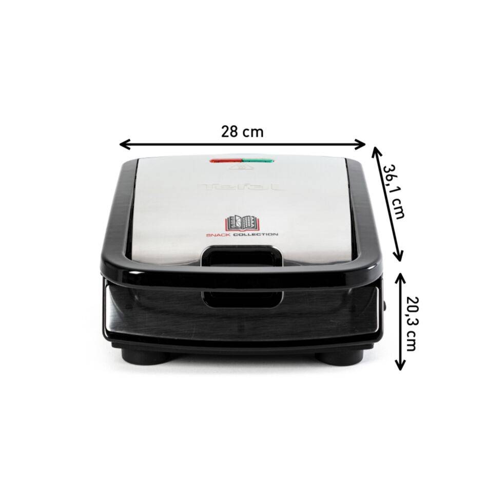 Sendvičovač Tefal Snack Collection SW852D12 Nerezový/Čierny