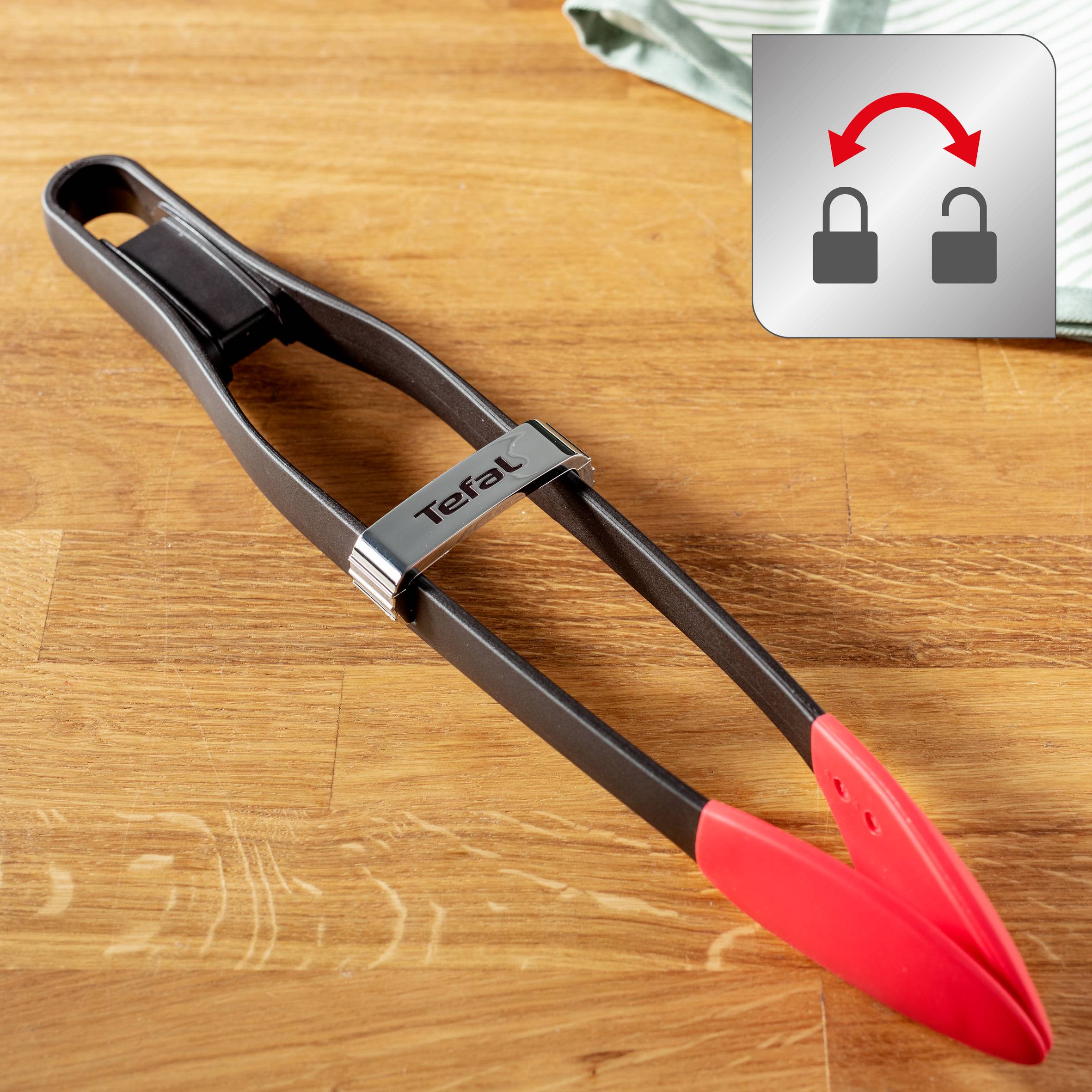 K2060714 Klešte Tefal Ingenio červené/čierne